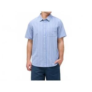 NEW STANCE bales short sleeve button up shirt in sea green